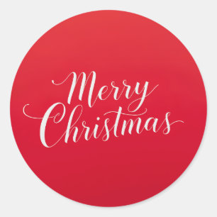 Sticker Rond Joyeuse nouvelle année Joyeux Noël Période des fêt