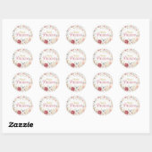 Sticker Rond Joyeuse Pâque - Fleurs de Grenade Matza (Feuille)