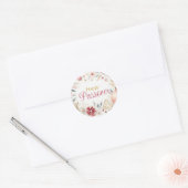 Sticker Rond Joyeuse Pâque - Fleurs de Grenade Matza (Enveloppe)