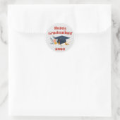 Sticker Rond Joyeuse remise de diplômes ! (Sac)