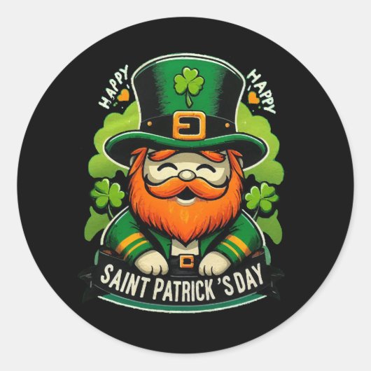 Sticker Rond Joyeuse Saint-Patrick (Devant)