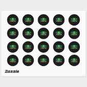 Sticker Rond Joyeuse Saint-Patrick Anniversaire Saint-Paddy Fem (Feuille)