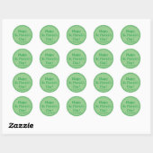 Sticker Rond Joyeuse Saint-Patrick clover personnalisés vert (Feuille)