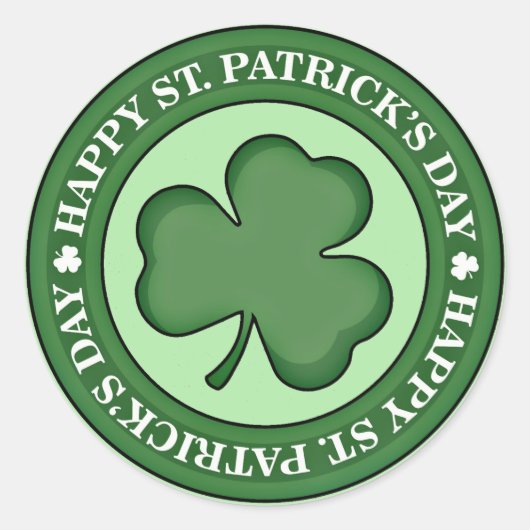 Sticker Rond Joyeuse Saint-Patricks Day (Devant)