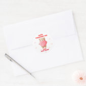 Sticker Rond Joyeuse Saint-Valentin (Enveloppe)