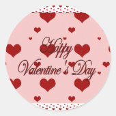 Sticker Rond Joyeuse Saint-Valentin (Devant)