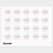 Sticker Rond Joyeuse Saint Valentin (Feuille)