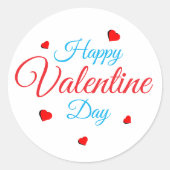 Sticker Rond Joyeuse Saint Valentin (Devant)