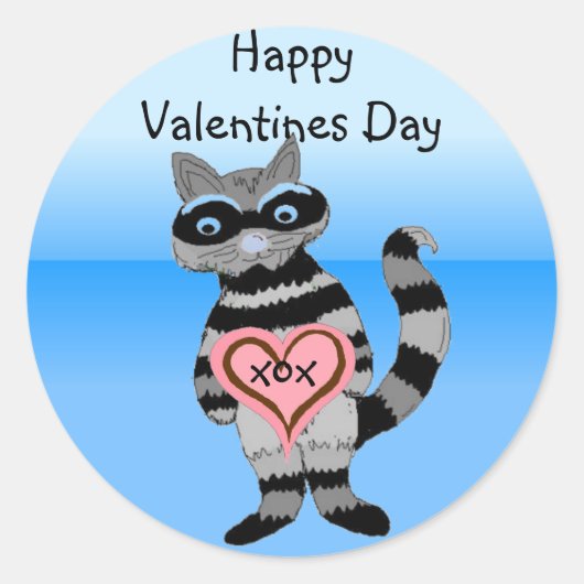 Sticker Rond Joyeuse Saint-Valentin (Devant)