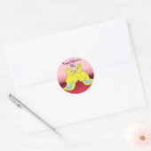 Sticker Rond Joyeuse Saint-Valentin (Enveloppe)