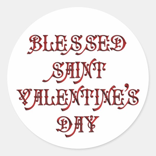 Sticker Rond Joyeuse Saint-Valentin (Devant)
