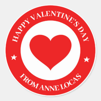 Sticker Rond Joyeuse Saint-Valentin