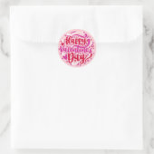 Sticker Rond Joyeuse Saint-Valentin (Sac)