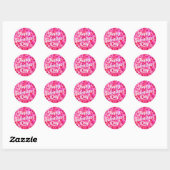 Sticker Rond Joyeuse Saint-Valentin (Feuille)