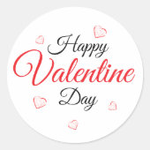 Sticker Rond Joyeuse Saint Valentin (Devant)