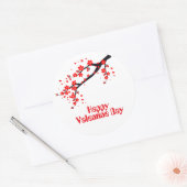 Sticker Rond Joyeuse Saint-Valentin (Enveloppe)