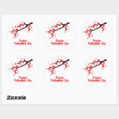 Sticker Rond Joyeuse Saint-Valentin (Feuille)