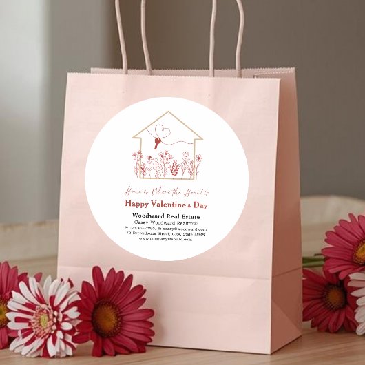 Sticker Rond Joyeuse Saint-Valentin Agence Immobilière Agent Im