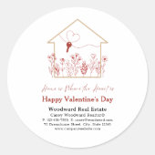 Sticker Rond Joyeuse Saint-Valentin Agence Immobilière Agent Im (Devant)