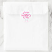 Sticker Rond Joyeuse Saint-Valentin Calligraphie Script (Sac)