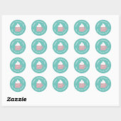 Sticker Rond Joyeuse Saint-Valentin Camp Fire Chocolat (Feuille)