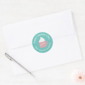 Sticker Rond Joyeuse Saint-Valentin Camp Fire Chocolat (Enveloppe)