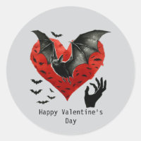 Joyeuse Saint-Valentin Chauve-souris gothique