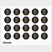 Sticker Rond Joyeuse Saint-Valentin - Cœurs Amour (Feuille)