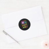 Sticker Rond Joyeuse Saint-Valentin - Cœurs Amour (Enveloppe)
