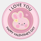 Sticker Rond Joyeuse Saint-Valentin de la part de Name tourbill (Devant)