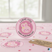 Sticker Rond Joyeuse Saint-Valentin de la part de Name tourbill