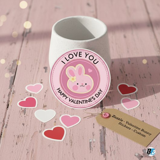 Sticker Rond Joyeuse Saint-Valentin de la part de Name tourbill