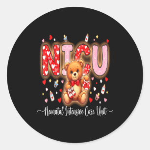 Sticker Rond Joyeuse Saint-Valentin Infirmière Nicu T-shirt de