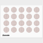 Sticker Rond Joyeuse Saint-Valentin moderne (Feuille)