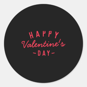 Sticker Rond Joyeuse Saint-Valentin Moderne Tendance Élégant T