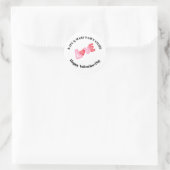 Sticker Rond Joyeuse Saint-Valentin Nom de l'entreprise (Sac)