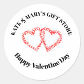 Sticker Rond Joyeuse Saint-Valentin Nom de l'entreprise (Devant)