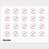 Sticker Rond Joyeuse Saint-Valentin Nom de l'entreprise  (Feuille)