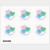 Sticker Rond Joyeuse Saint-Valentin Pickleball Style-2 (Feuille)