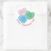 Sticker Rond Joyeuse Saint-Valentin Pickleball Style-2 (Sac)