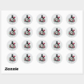 Sticker Rond Joyeuse Saint-Valentin potion d'amour gothique (Feuille)