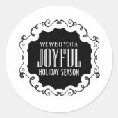 Sticker Rond Joyeuse saison des fêtes (Devant)