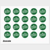 Sticker Rond Joyeuse St Patrick Chance Trèfle&Blagues (Feuille)