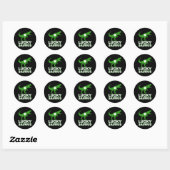 Sticker Rond Joyeuse St Patrick Chanceuxsaurus Dinosaure Shamro (Feuille)