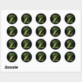 Sticker Rond Joyeuse St Patrick Et Oui C'est Mon 7ème Anniversa (Feuille)