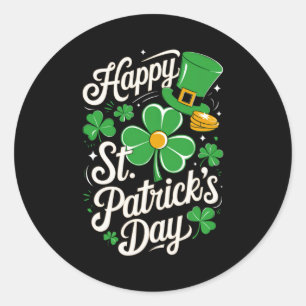 Sticker Rond Joyeuse St Patrick Irish Heritage St Pattys T S