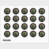 Sticker Rond Joyeuse St Patrick journée drôle Leprechaun (Feuille)