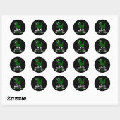 Sticker Rond Joyeuse St Patrick Patrex T-rex Dinosaure Drôle  (Feuille)
