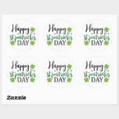 Sticker Rond Joyeuse St Patrick’s Day (Feuille)