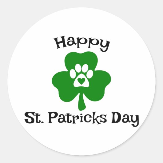 Sticker Rond Joyeuse St. Patrick’s Day ☘️ 🎉 (Devant)